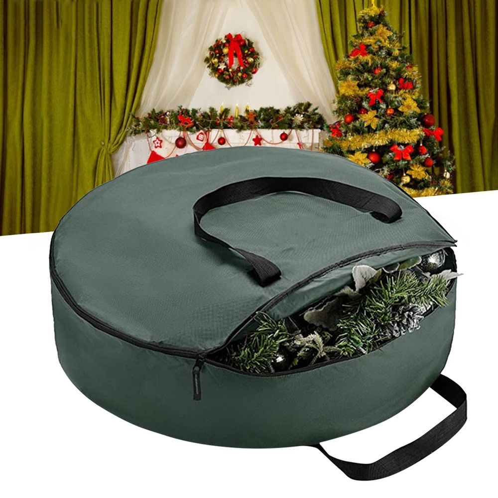 Home textile storage,Storage Bag Organizer For Christmas Tree Ornament Storage Bag With Handle Christmas Stuff Organizer