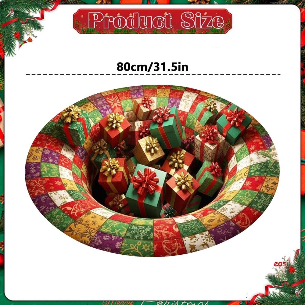 Area Rugs,3D Stereo Christmas Round Carpet Christmas Tree Snowman Holiday Scene Mat Non Christmas Decorative Rug For Living Room And Bedroom