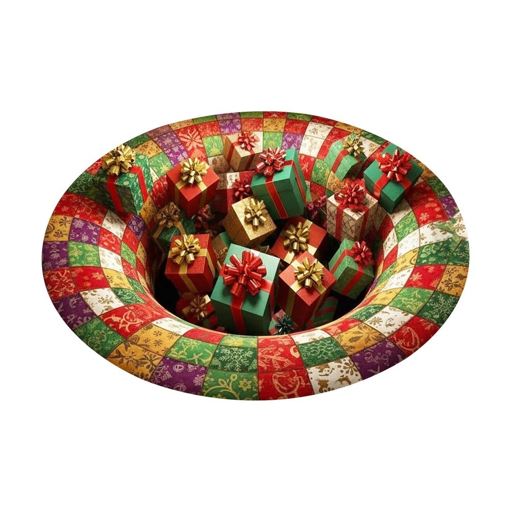 Area Rugs,3D Stereo Christmas Round Carpet Christmas Tree Snowman Holiday Scene Mat Non Christmas Decorative Rug For Living Room And Bedroom