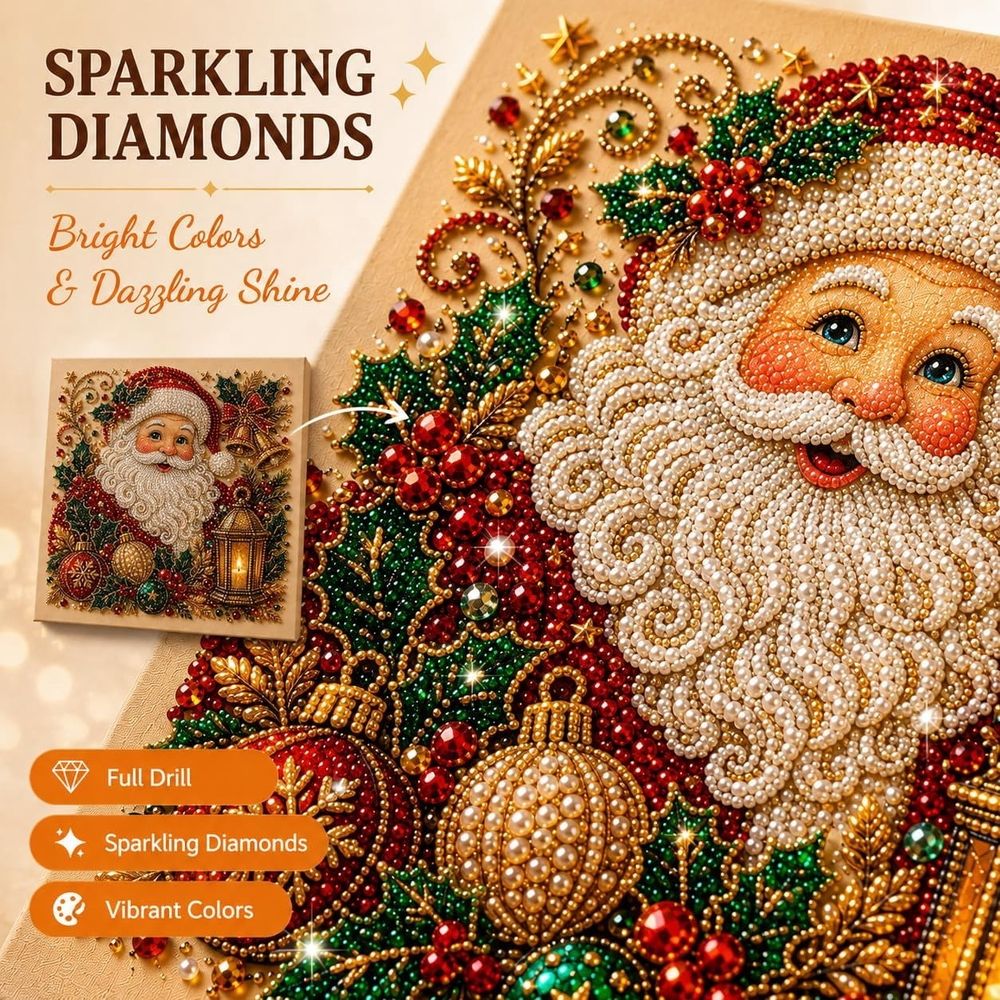 DIY Christmas Pearl Art Kits, 5D Diamond Art Kits A20 | Cute Christmas Jesus Pearl Art Kit, 5D Diamond Painting for Adults, DIY Winter Wall Decor Xmas Gift