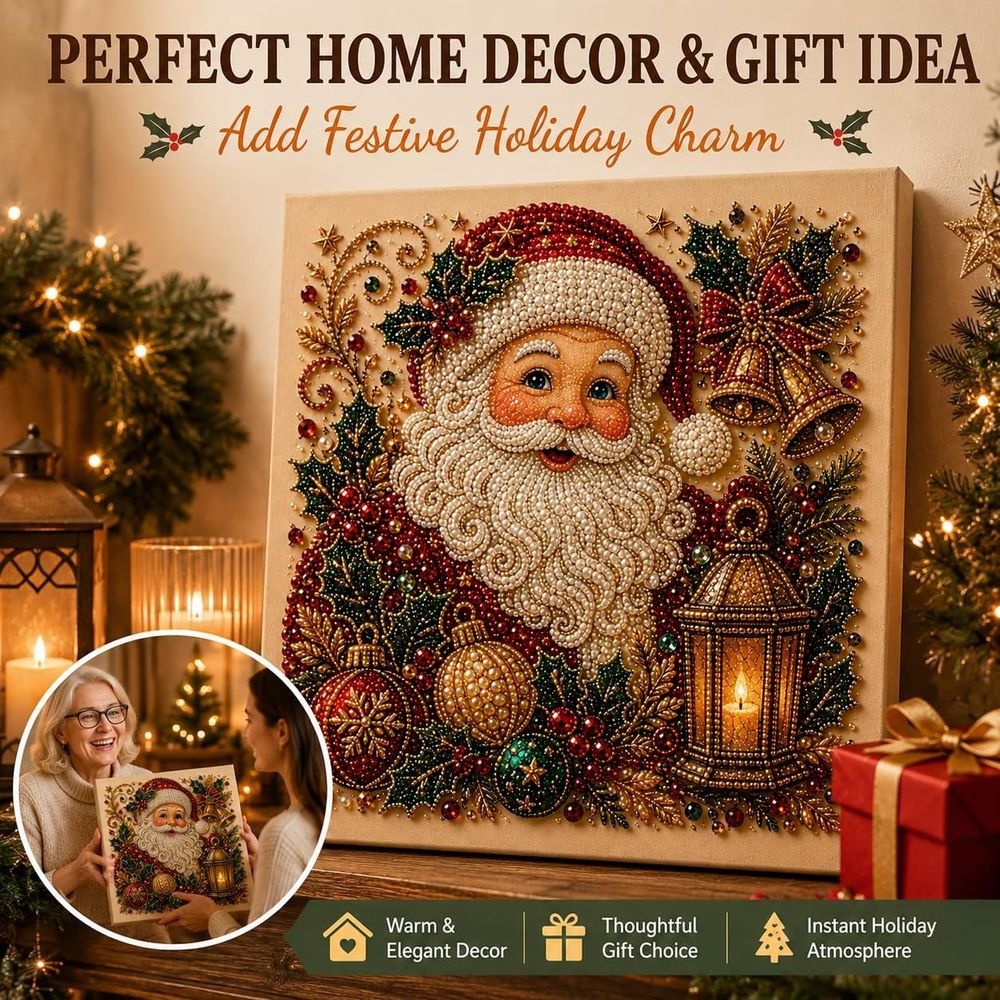 DIY Christmas Pearl Art Kits, 5D Diamond Art Kits A20 | Cute Christmas Jesus Pearl Art Kit, 5D Diamond Painting for Adults, DIY Winter Wall Decor Xmas Gift