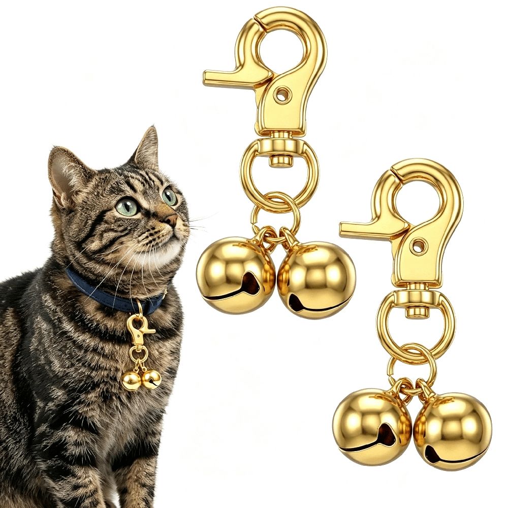 2 Pcs Dog Bells for Collar,Dog Collar Bell with Heavy Duty Snap Clips Bell for Dogs to Ring to Go Potty