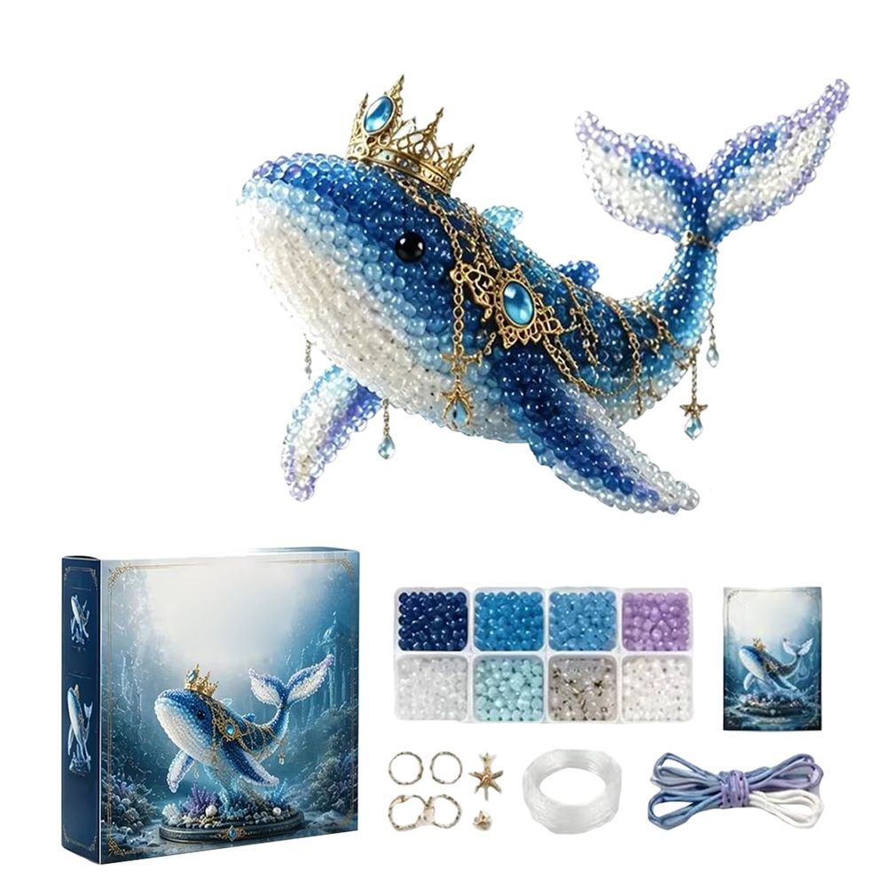 3D Beaded Faith Animals Making Kit, DIY Animal Beading Craft Set, Relaxing Art Activity for Adults & Crafters