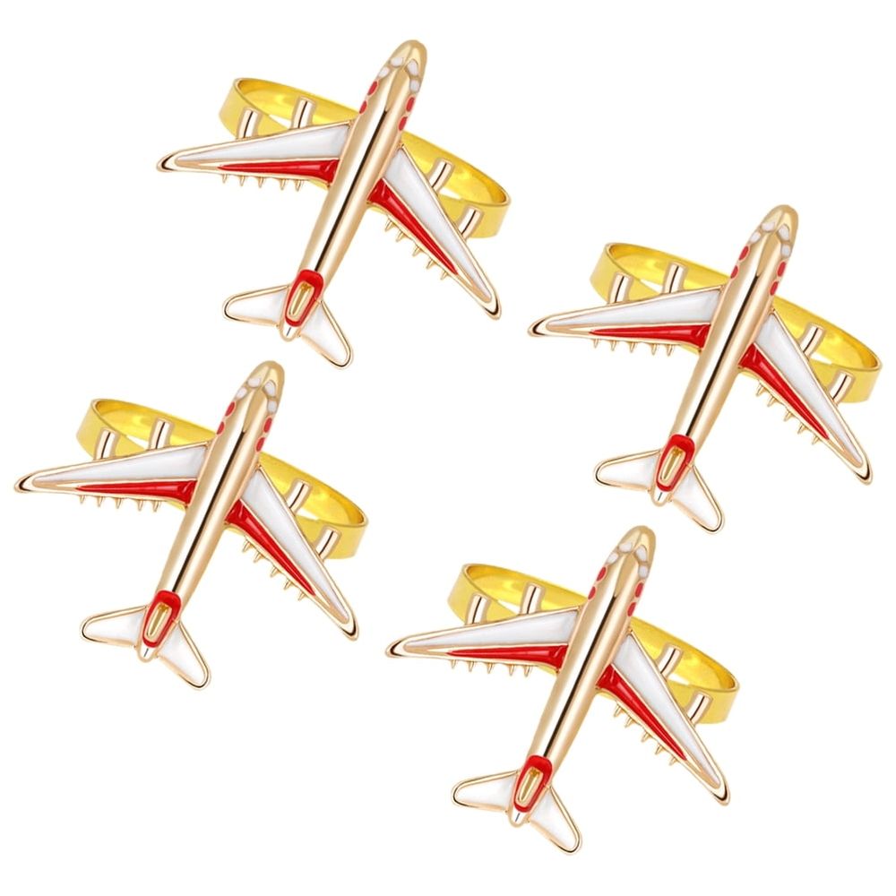 4Pcs Alloy Napkin Rings Set Elegant Dining Table Napkin Clasps for Special Events