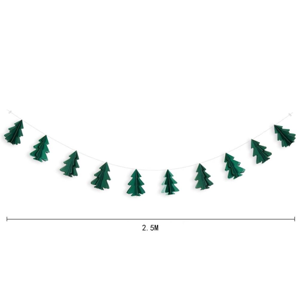 1Set Christmas Tree Banner Garland for Indoor and Outdoor Decoration with Colorful Garland 118In Long