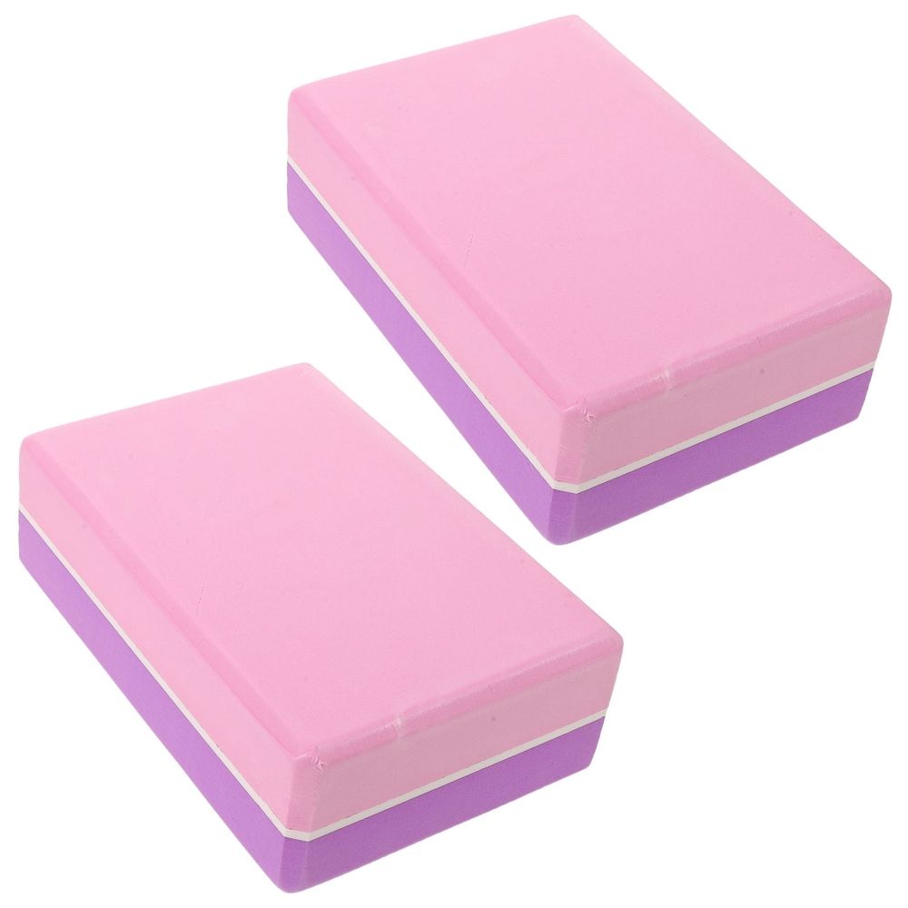 2-Pack High Density Yoga Blocks with Non- and Support for Home and Studio Workouts