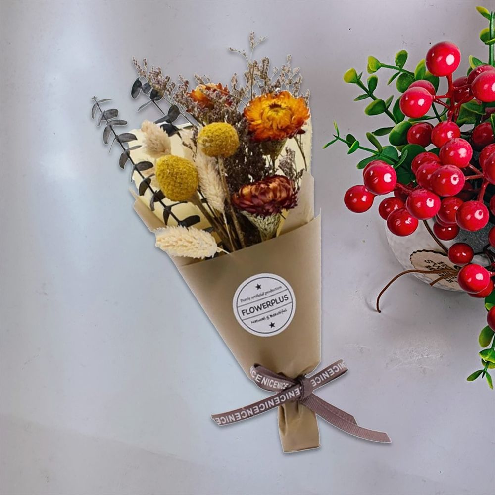 1 Bunch of Dried Flowers . Natural Bouquet of Dried Flowers and Grasses Bouquet | Boho Plant Decor | Dried Flower Bouquet Arrangements Decoration