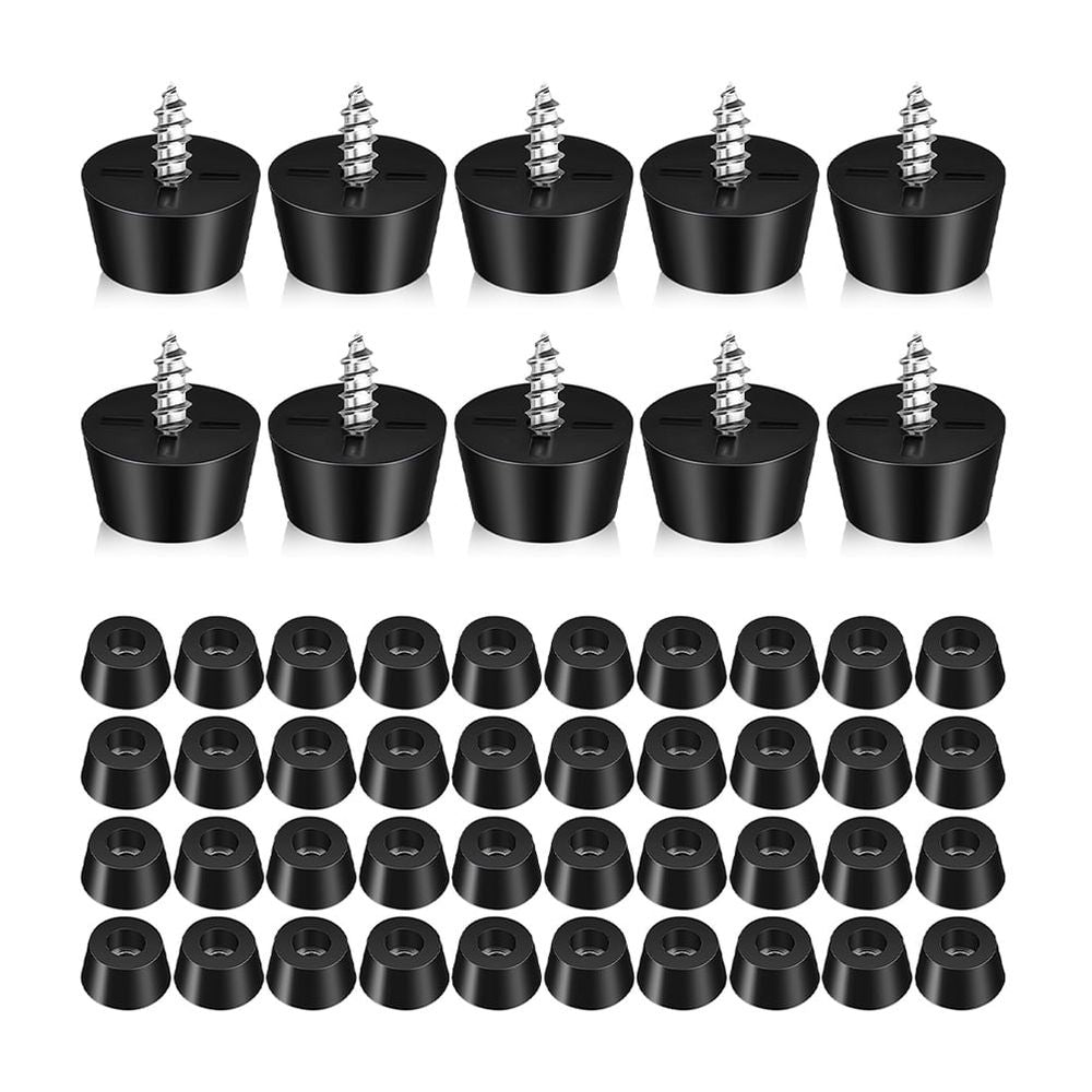 100Pcs Black Rubber Feet for Furniture Cutting Board Anti Skid Shock Absorber Pads