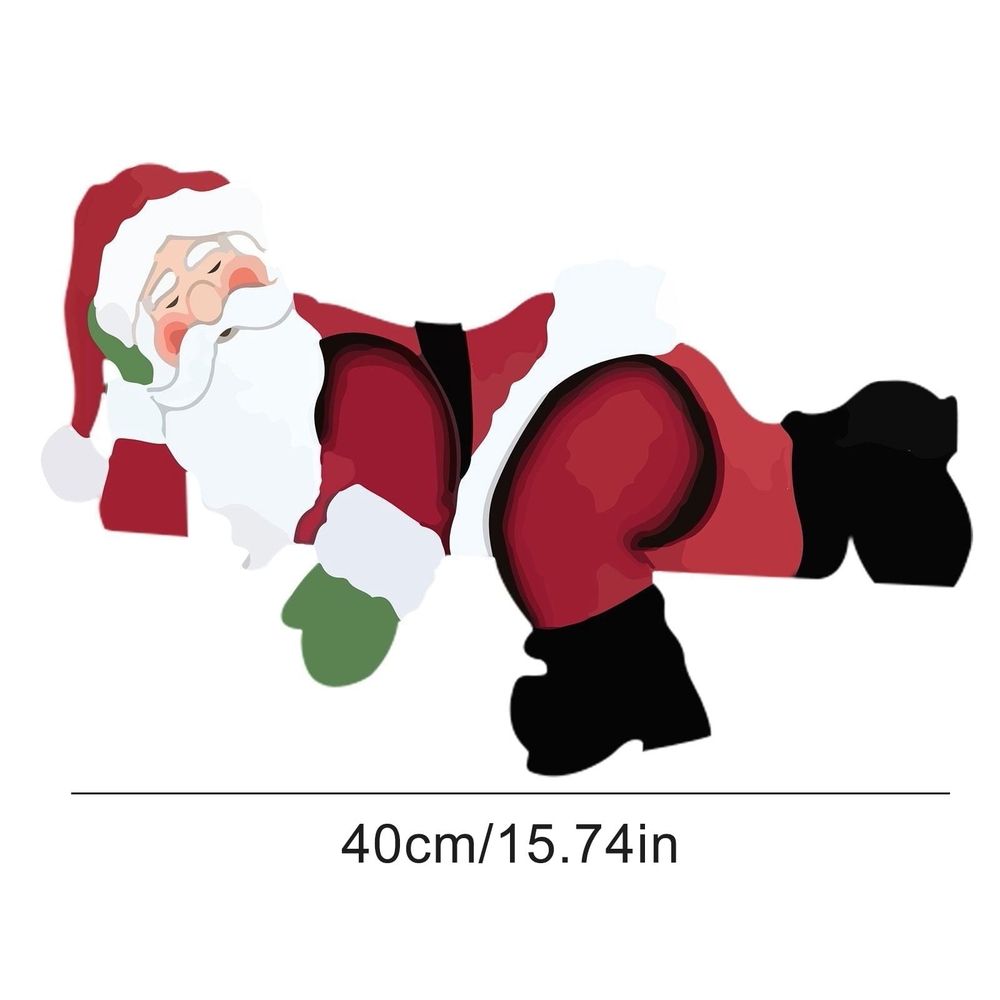 Santa At Christmas Garden Fence Decoration Courtyard Insertion, Christmas Outdoor Decorations, Joy Decor for Christmas Lawn Yard Decorations ,Winter Christmas Must Haves