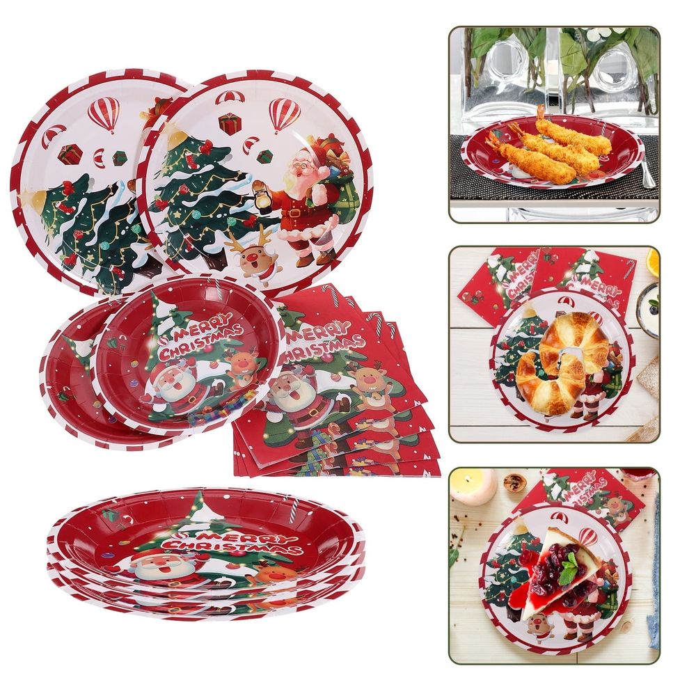 Tableware,40 Piece Christmas Themed Tableware Set