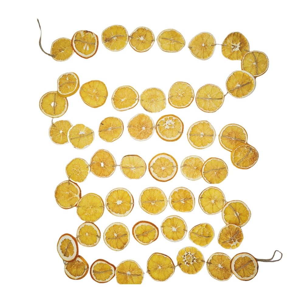 Dried Orange Slice Garland 118Inch Natural Christmas Decor Rustic Farmhouse Tree Fireplace Holiday Wedding Party Eco Friendly Decoration Clearance