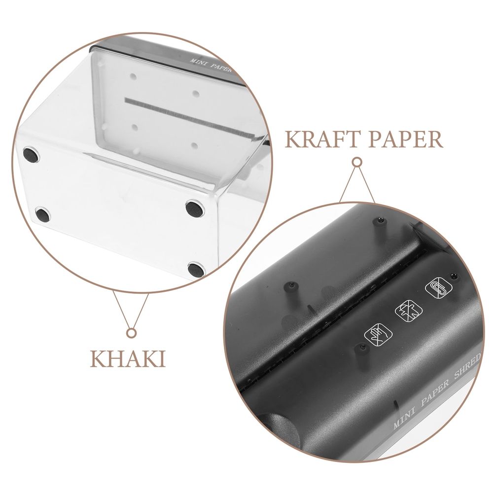 Black Manual Desktop Paper Shredder Small Hand Crank Office Use Compact Shredder for Home and Work