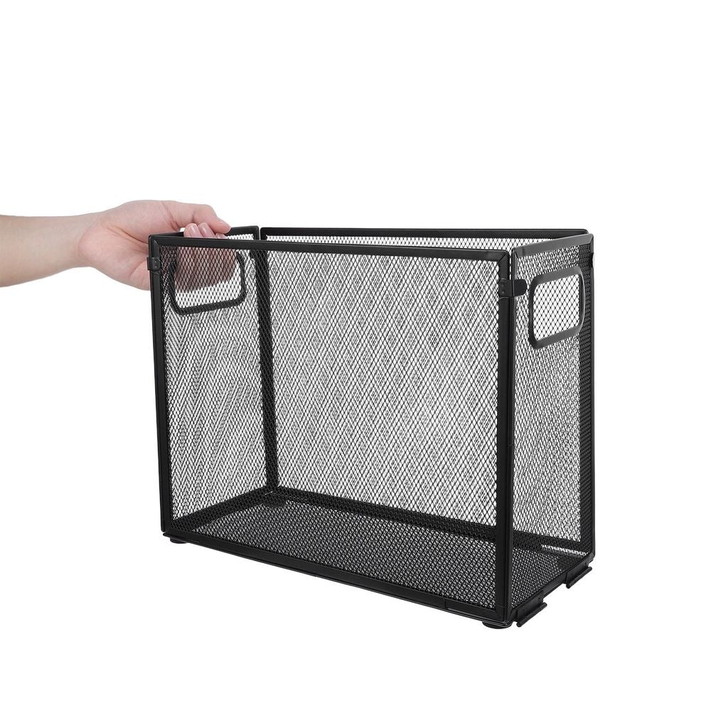 Metal Desktop File Box with Widened Side Baffles for Secure Paper Storage