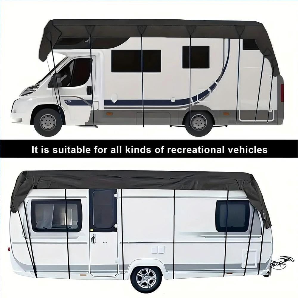 Heavy Duty RV Roof Cover, Sun Heat Defender for Travel Trailers, Waterproof & UV Resistant for RVs, Class A/B/C Motorhomes, Popup & Truck Campers, Fits 16ft to 41ft RVs