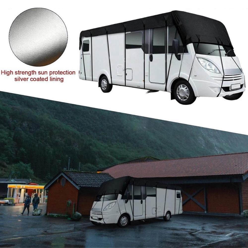 Heavy Duty RV Roof Cover, Sun Heat Defender for Travel Trailers, Waterproof & UV Resistant for RVs, Class A/B/C Motorhomes, Popup & Truck Campers, Fits 16ft to 41ft RVs
