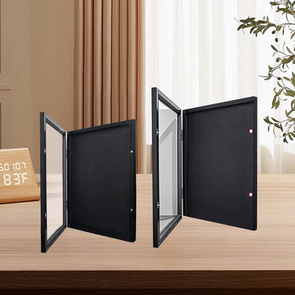 Jersey Frame Display Case Shadow Box - 3 Sizes Black Imitation Wood T Shirt Frame with UV Protection Acrylic, Baseball Basketball Football Soccer Hockey Sport Shirt frames for Wall Display
