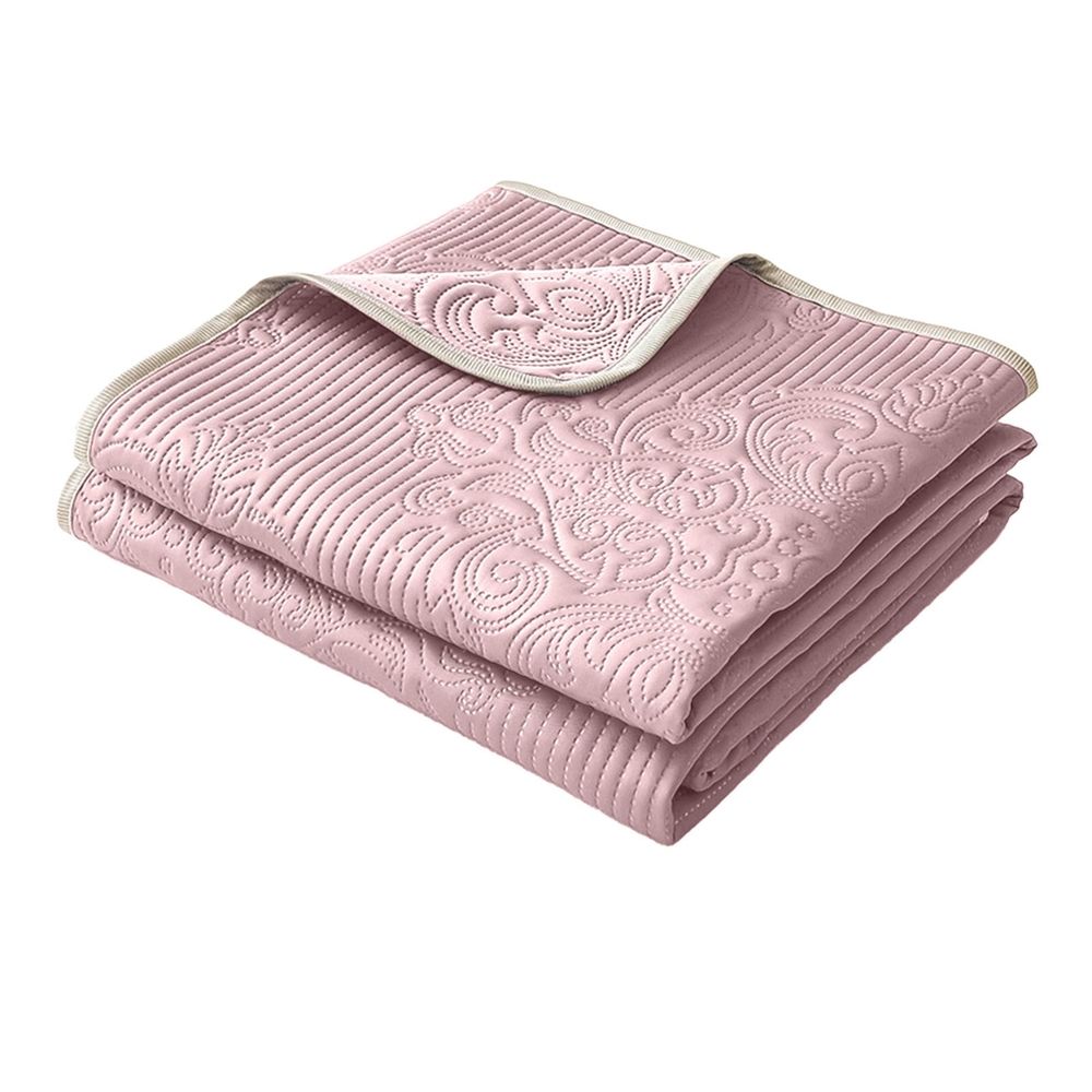 Pink Cooling Comforter 70x78 Inch - Ultra Soft Polyester Knitted Quilt for Summer, Lightweight All Season Blanket for Bedroom, Dorm & AC Rooms