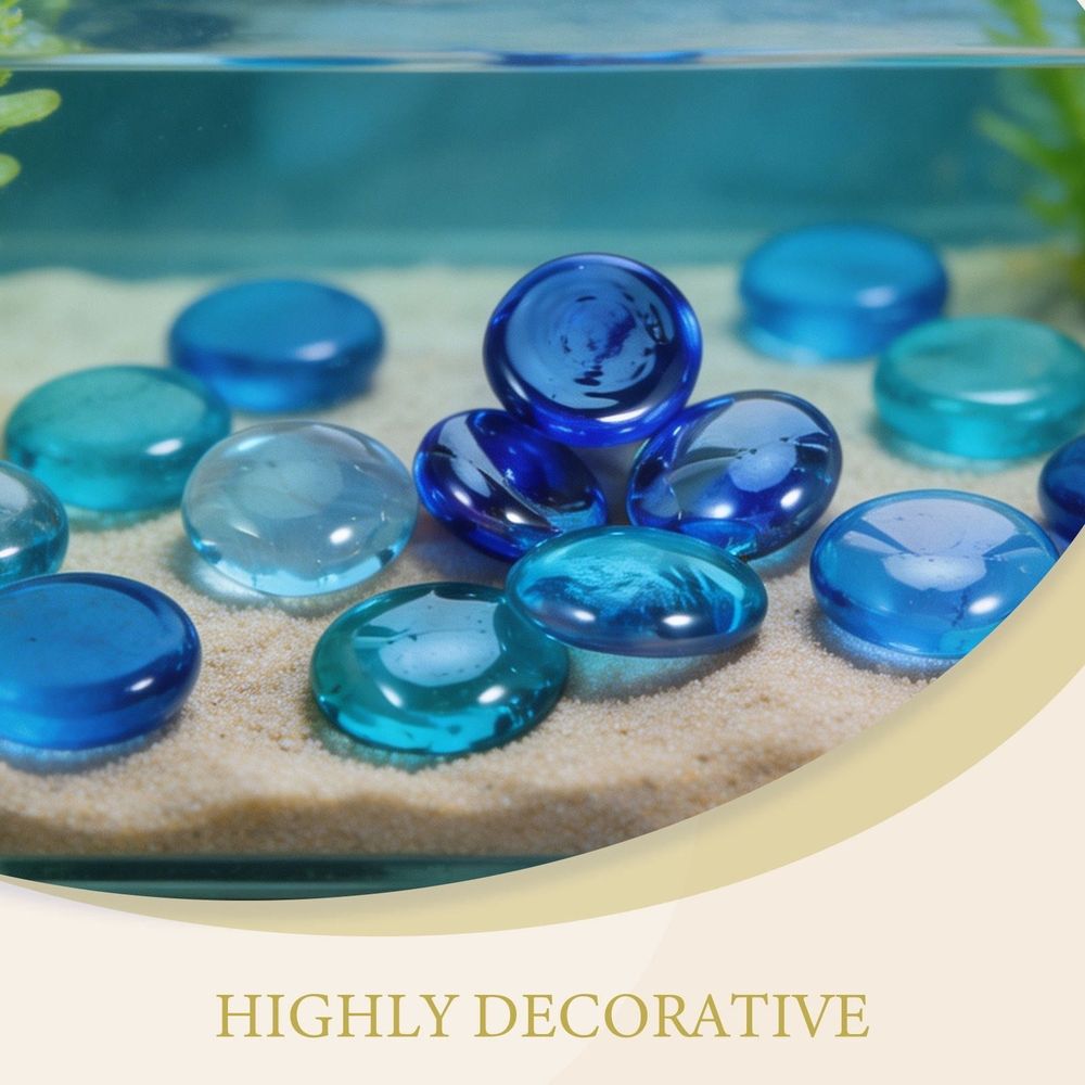 Decorative Glass Pebbles Vase Filler Stones Nonslip Stable for Floral Arrangements Aquarium and Home Decor