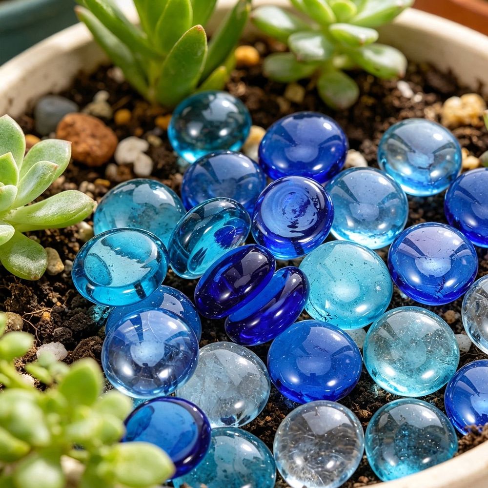 Decorative Glass Pebbles Vase Filler Stones Nonslip Stable for Floral Arrangements Aquarium and Home Decor