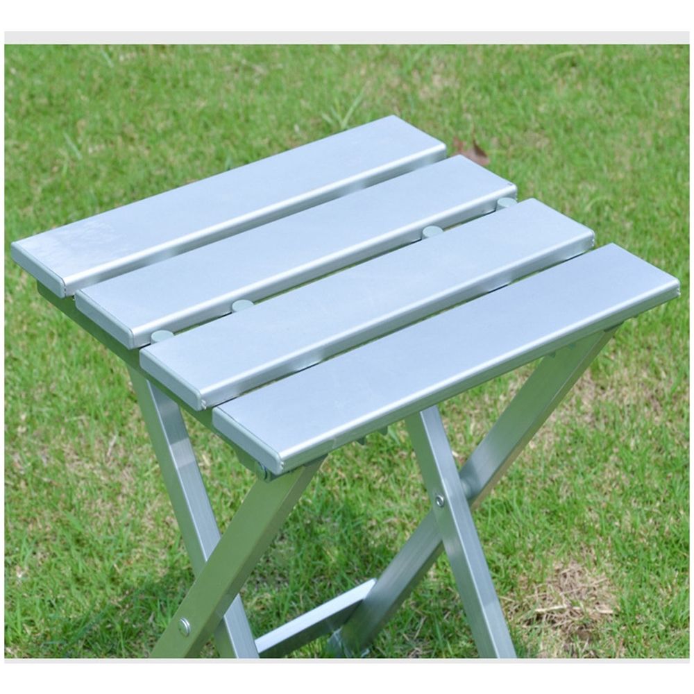 Large Aluminum Folding Side Table Collapsible Outdoor Stand, Lightweight Portable Utility Surface, Heavy Duty Camping RV Picnic Patio Gear, 11.02x10.24x15.4in
