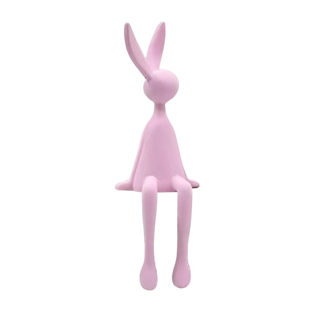 Sitting Bunny Figurine Animal Ornament Collectible Decorative Statue Cute Sculpture Decoration for Bookshelf Home Bar Cabinet M
