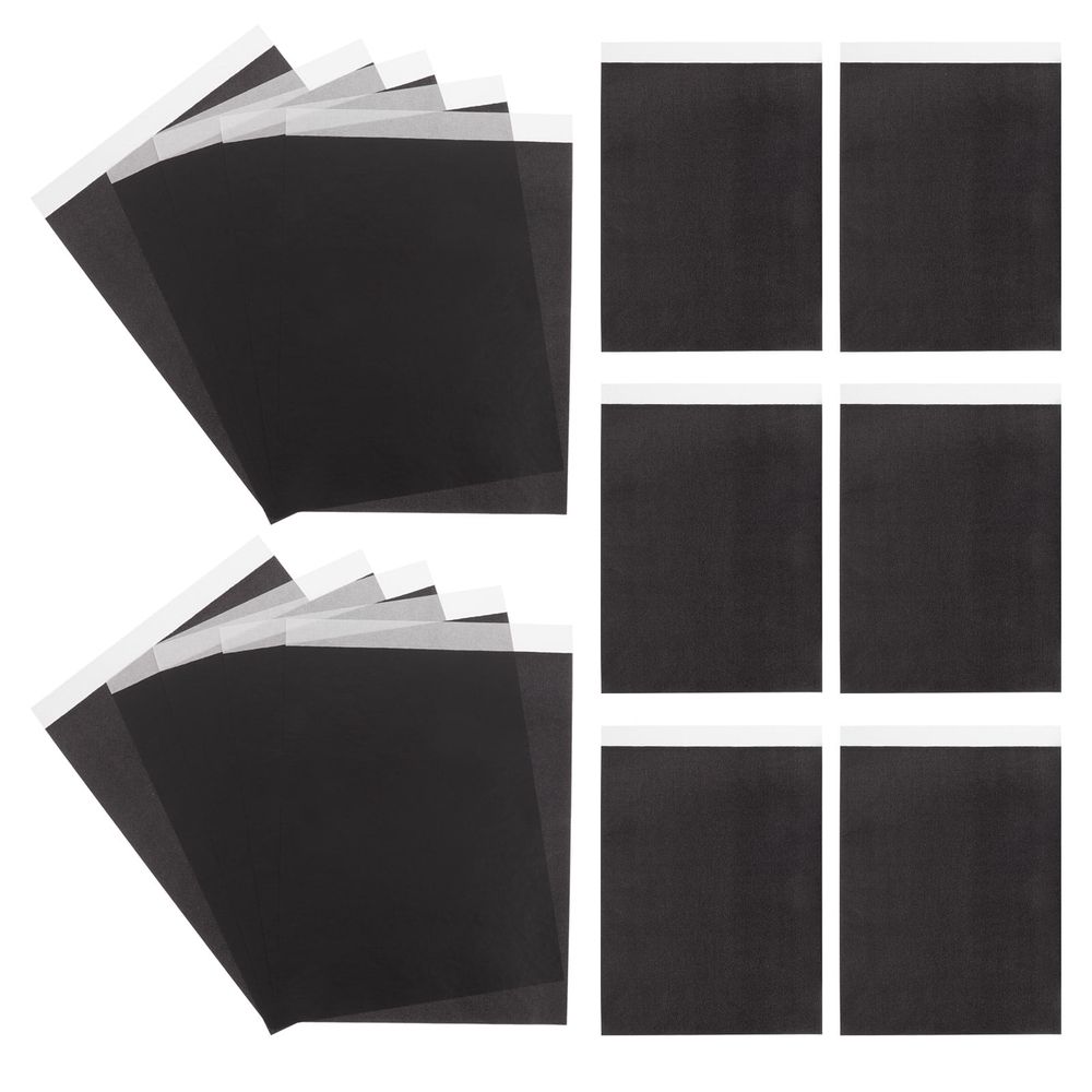 100 Sheets Black Transfer Paper for Crafts and Art Projects, Compatible with Drawing, Tracing, and Transfers