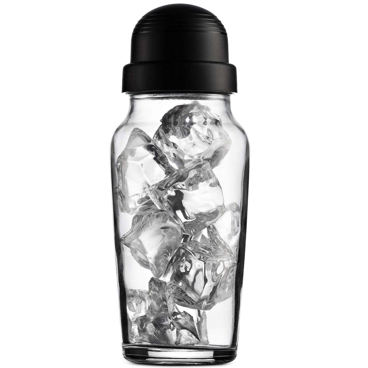Cocktail Shaker, Martini Shaker,  Made Glass Bar Shaker Built in filter, 19oz (Glass Sherk Cup Black one)