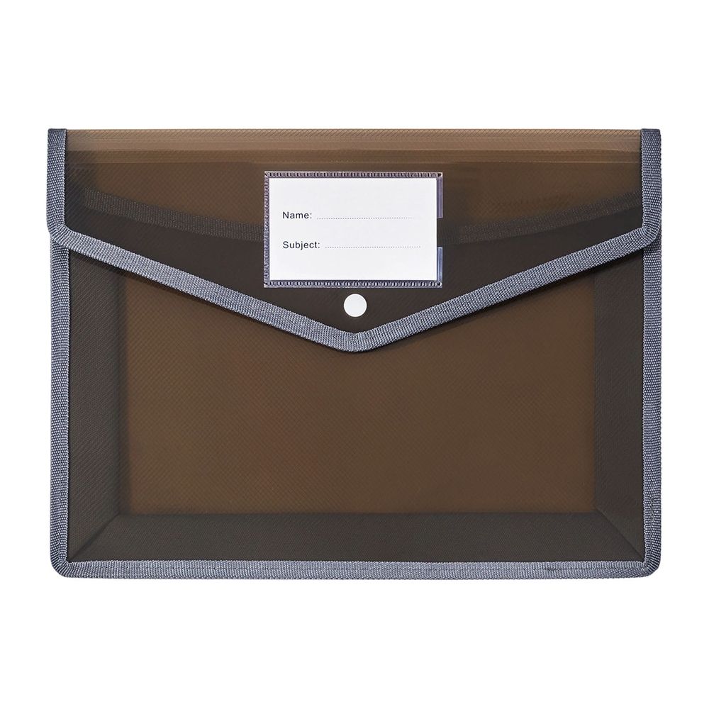 2pc Plastic Expandable File Organizer Folder,Large Capacity Paper Organizer with Buckle and Label,No Dividers,Waterproof Document Holder for Receipt/Bill/Taxes,Letter Size ,12.99 x 9.84 in(Black)