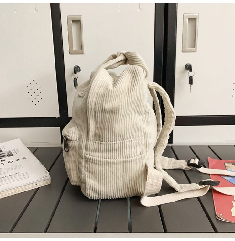 White Vintage Denim Laptop Backpack Casual Canvas Daypack Handbag Purse Lightweight Rucksack Shoulder Bag