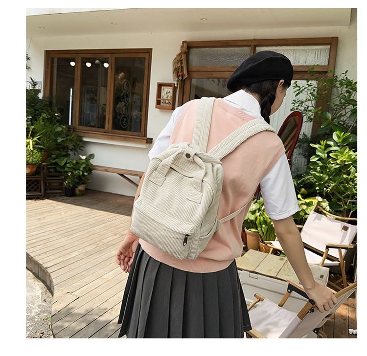 White Vintage Denim Laptop Backpack Casual Canvas Daypack Handbag Purse Lightweight Rucksack Shoulder Bag