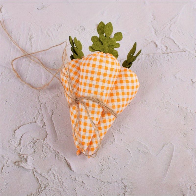 Easter Carrot Banner Bunny Carrot Garland Fabric Wall Vegegtable Ornament for Party Wall Fireplace Window Decors