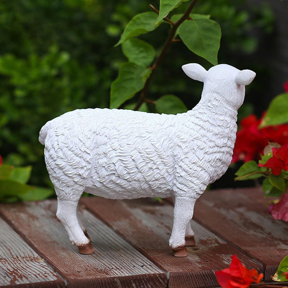 Small Lamb Figurines Sculptures Sheep Garden Statue for Window Collection  Office Spring Easter Decor Exquisite