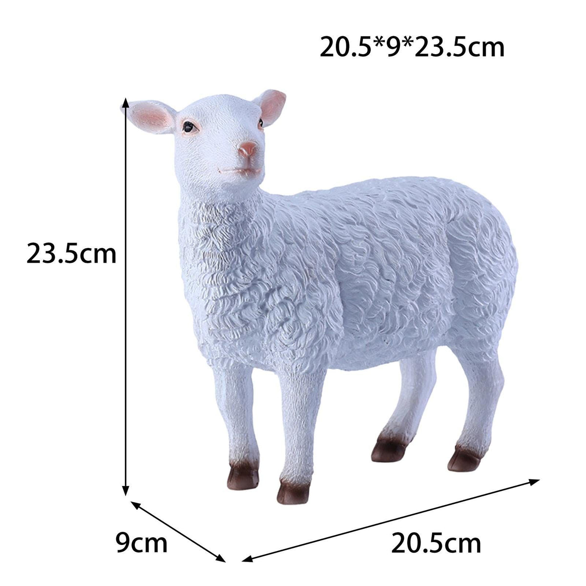 Small Lamb Figurines Sculptures Sheep Garden Statue for Window Collection  Office Spring Easter Decor Exquisite