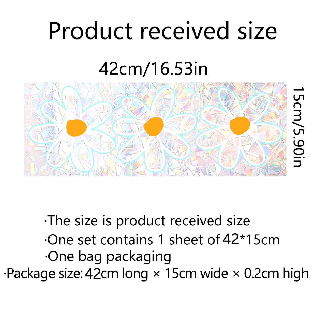 3pcs Flowers Suncatchers Stickers for Glass Window Stickers Shiny Rainbow Prism Window Clings for Bird Strikes Charming