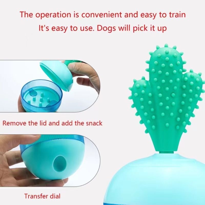 Dog Treat Dispenser Toy,Interactive Dog Ball,Teeth Grinding and Cleaning,Suitable for Small Sogs and Puppies (Blue)