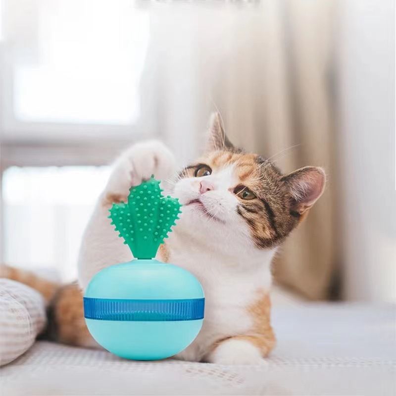 Dog Treat Dispenser Toy,Interactive Dog Ball,Teeth Grinding and Cleaning,Suitable for Small Sogs and Puppies (Blue)