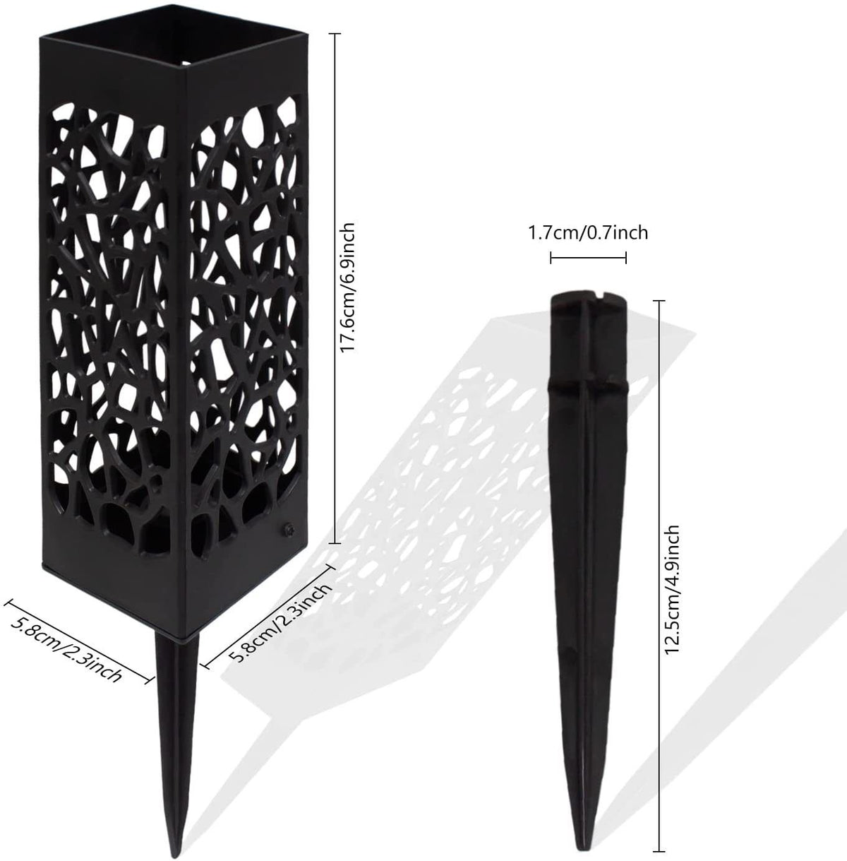Grave Cemetery Vases with Spikes, Decorations Plastic Floral Holders for Grave Yard Headstone Flower Marker (2Pcs)
