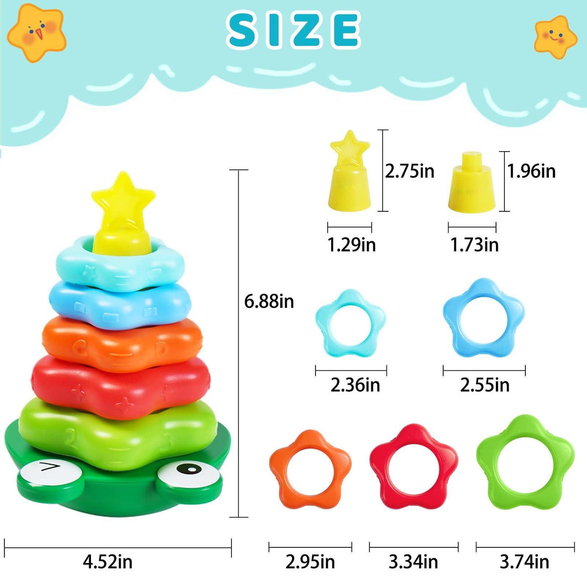Toy for Toddler,Toddler Toys,Toys for Boys Girls,Stacking Ring Toys for Babies,Educational Toddler Learning Toys Preschool Toys