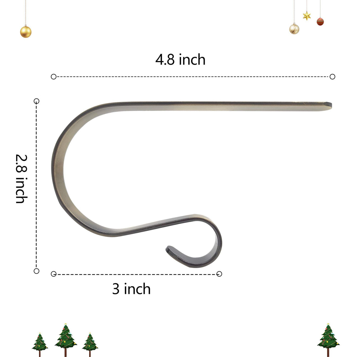 Christmas Stocking Holder Stocking Holders for Mantle Set of 6 Christmas Stocking Holders for Fireplace Mantle