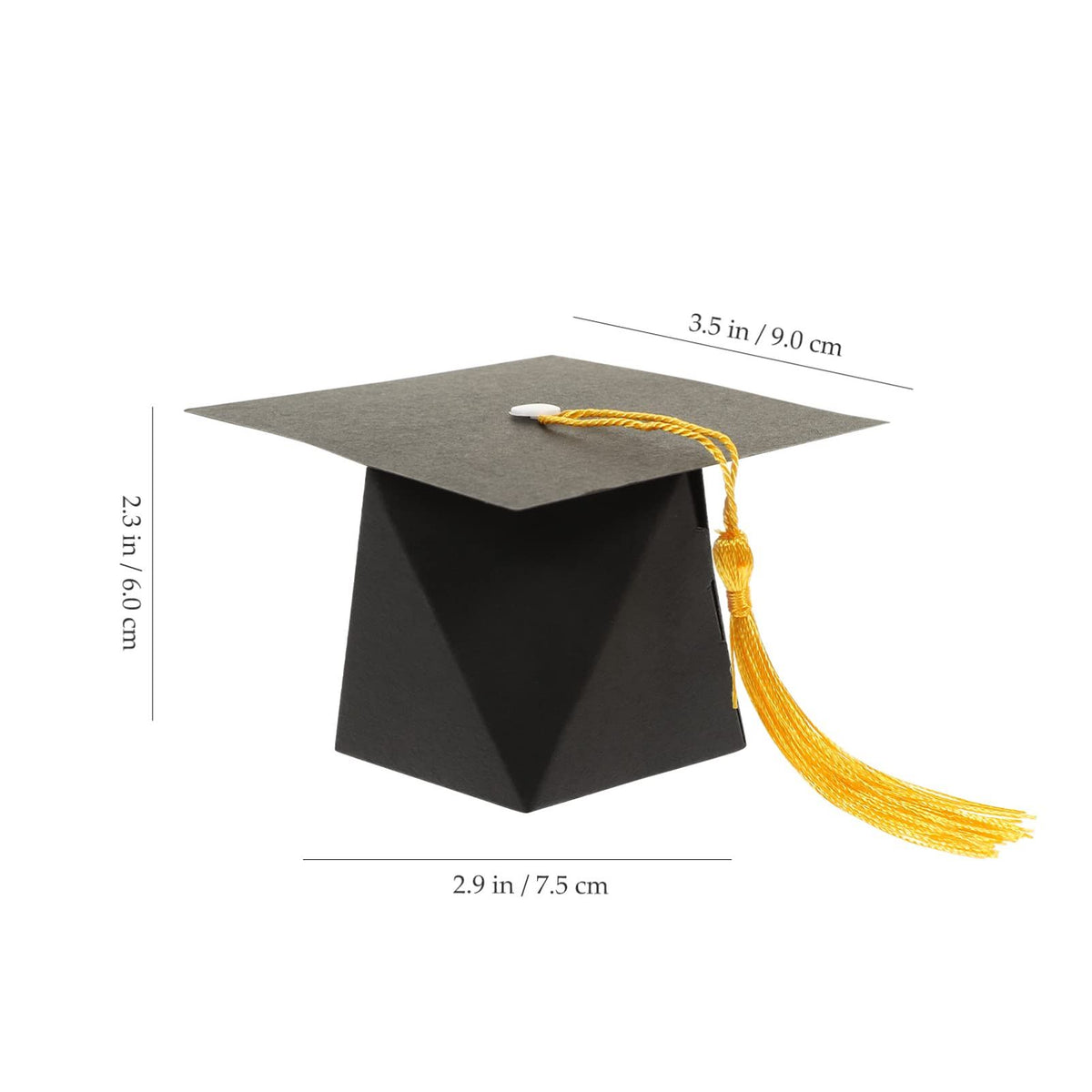 50pcs Graduation Cap Gift Boxes 2023 Graduation Party Supplies Doctoral Cap Shaped Candy Box Graduation Treat Boxes