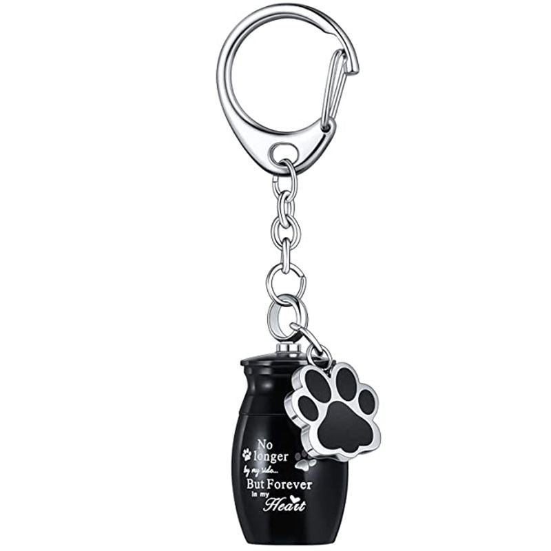 2 Pcs Pet Urns Keychain for Dog Cat Ashes Small Pet Cremation  Pend Paw Print Memorial Urn- Small Pet Cremation Keepsake