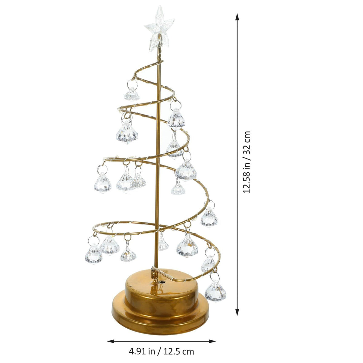LED Spiral Christmas Tree Crystal Spiral Christmas Tree with Led Lights Xmas Tree Lamp Night Light for Holiday Party Table