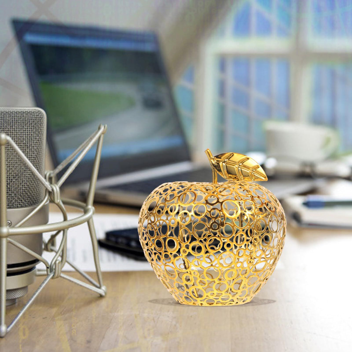 Xmas Supplies Apple Metal Ornament Artwork Iron Coffee Table Garneck Xmas Supplies Apple Metal Ornament Desktop Iron Candlestick