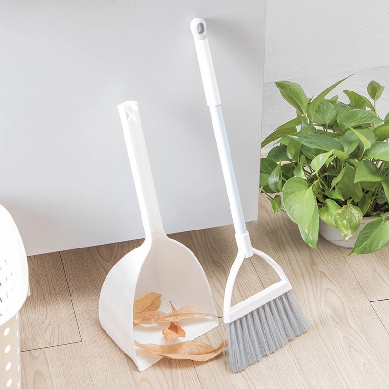 Mini Broom&Dustpan, Home&Kitchen Sweeping for Kids Desktop cleaning 
 Combination set 1pcs(White+Gray)