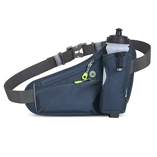 Hydration Running Belt for Men Women Adjustable Strap Waist Bag Suitable for Hiking Running (Bottle Not Included) (Dark Grey)