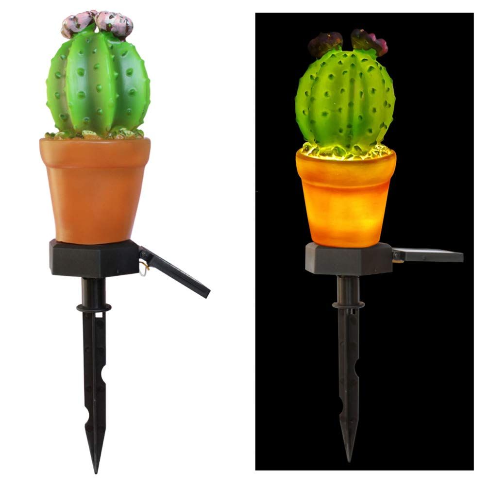 Solar Garden Lights Creative Cactus Pineapple Lawn Lamp Outdoor Ground Lights for Garden Yard Pathway Patio Decor