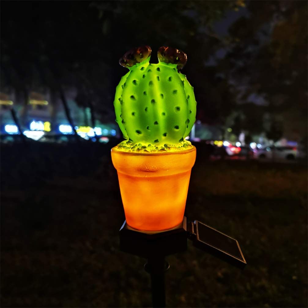 Solar Garden Lights Creative Cactus Pineapple Lawn Lamp Outdoor Ground Lights for Garden Yard Pathway Patio Decor