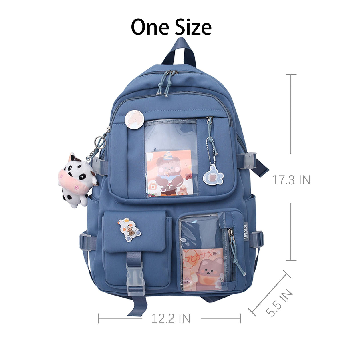 Blue Backpack for Girls Cute Fashion Travel Backpacks Bookbag School College Students Backpack Durable Backpack Cool