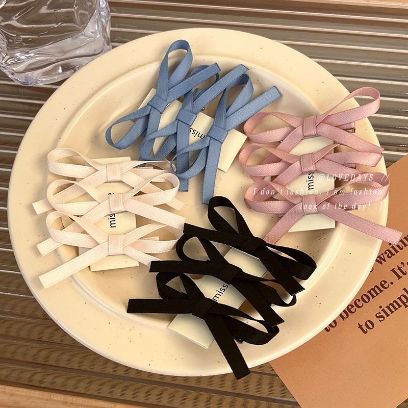 Hair Ribbon 12PCS Hair bows Clips Bowknot Satin Hair Ribbon for Women Girls Toddlers Tiny Bow Claw Clip for Thick Fine Hair