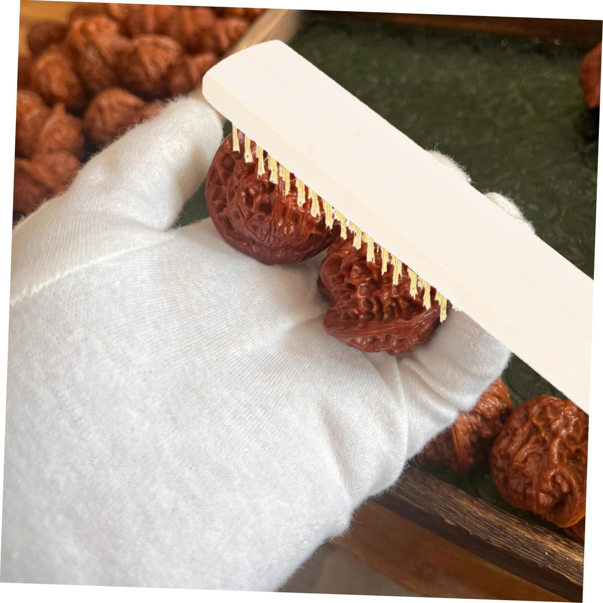 3 pcs Silk Brush Wood Handle Wire Brush Brush Oil Paint Brush Steel Wire Walnut Wire Brush for Rust Removal Wooden Handle Clean